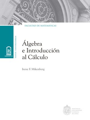 cover image of Álgebra e introducción al cálculo